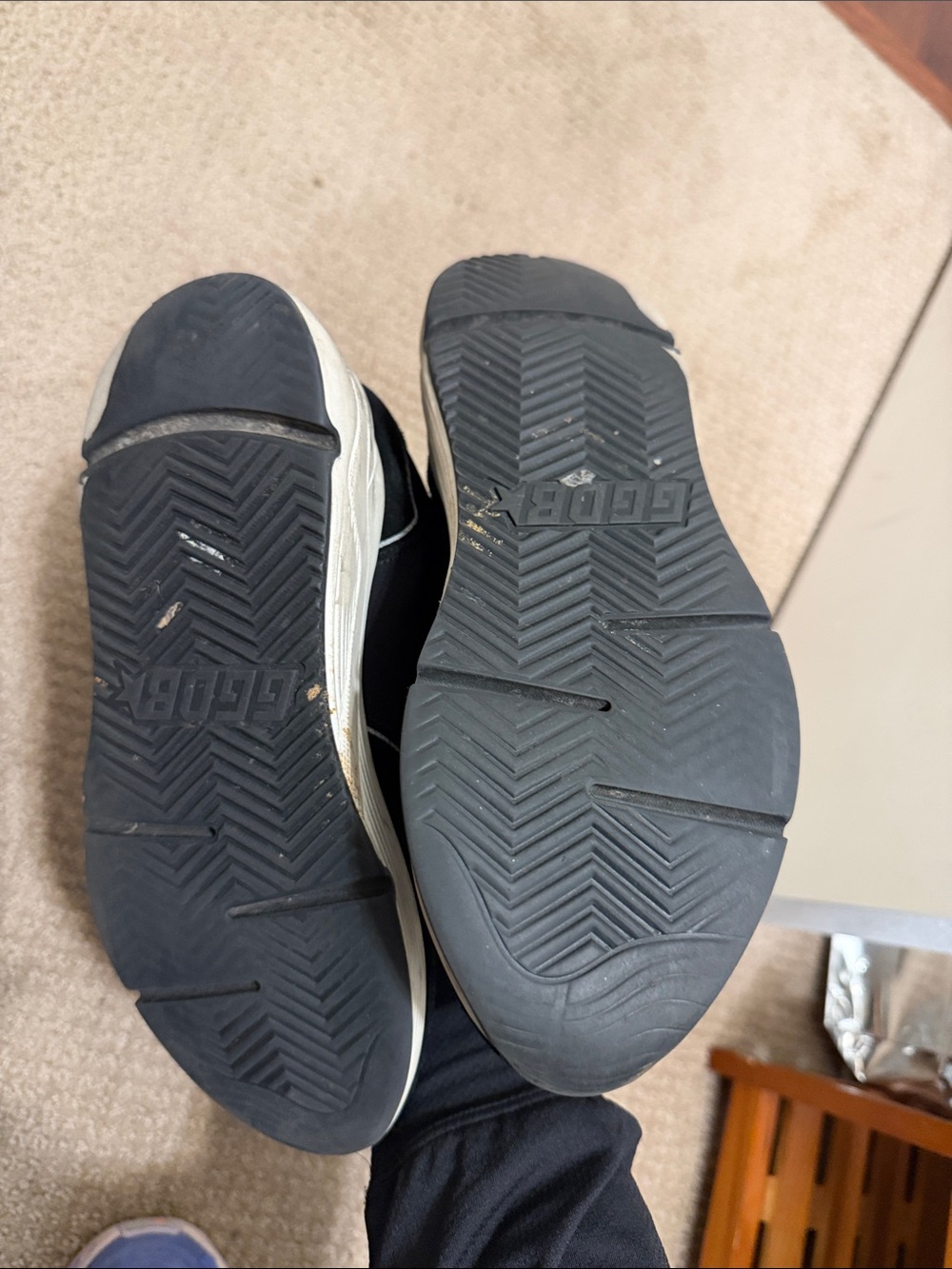 Golden Goose Black and White Star Sneakers with Yellow Accent - Picture 2 of 4